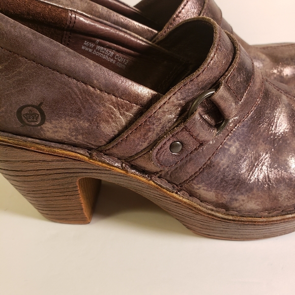 Born Womens Haddon Metallica Gray Mules 8M - Picture 5 of 15